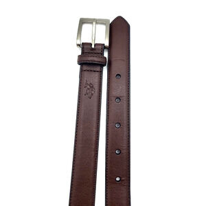 US POLO ASSN Brown Belt Pebbled Faux Leather Youth Large 30/32